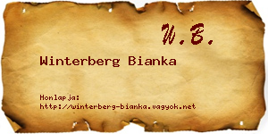 Winterberg Bianka névjegykártya